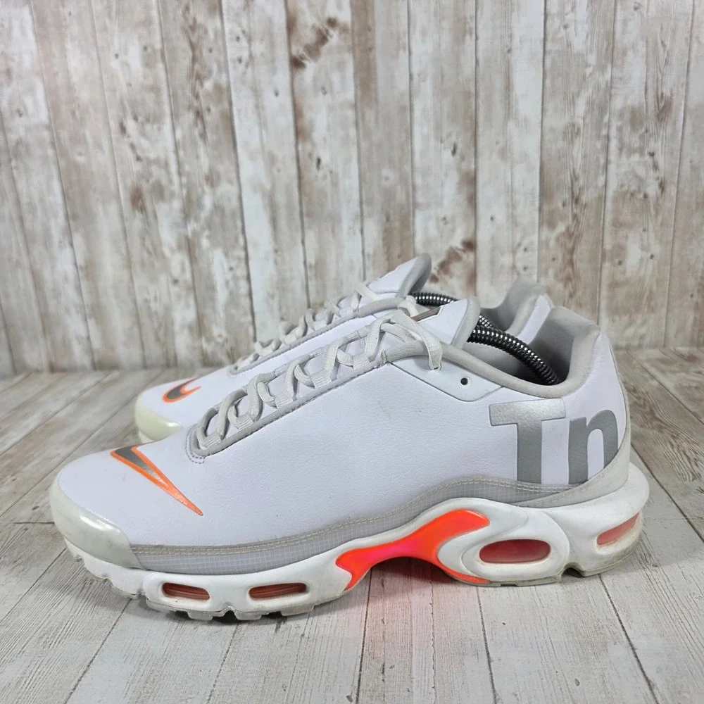 Nike Air Max Plus NS‎ GPX White Total Orange Tn Logo Mens AQ1088-100 Size 11